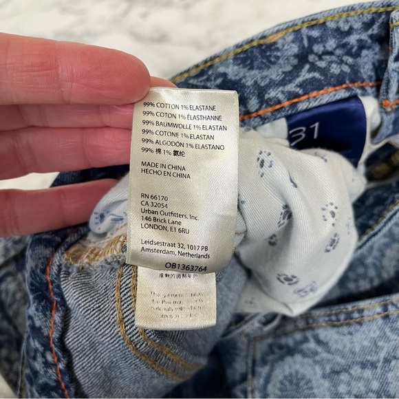 Anthropologie Pilcro the Icon printed jeans high waisted ankle cropped size 31 - Picture 11 of 11